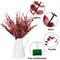 36 Pcs Dark Red Eucalyptus Stems Artificial Leaves Faux Eucalyptus Stems Branches 15 inch for Wedding Bouquet Home Decor